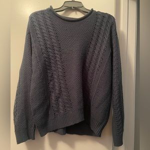 Dark blue knitted sweater